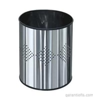 Garanti Metal 1401 Dekoratif Paslanmaz Metal Çöp Kovası (13 Lt)
