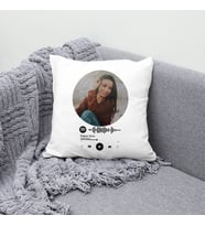 Kişiye Özel Yıldız Haritalı Spotify Barkodlu Fotoğraflı Yastık