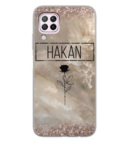 Huawei Simli Mermer Tasarımlı Şeffaf Telefon Kılıfı