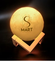 8 Mart Dünya Kadınlar Gününe Özel 3D Ay Şeklinde Dekoratif Gece Lambası (Standlı) (Sarı)