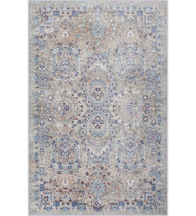 Eliana Home Baskılı, Yıkanabilir Kaymaz Taban Salon Halısı LNA0049-SD1124 100x150 cm (Gri)