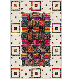 Eliana Home Baskılı, Yıkanabilir Kaymaz Taban Salon Halısı LNA0740 100x150 cm (Bej)