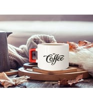 BK Gift Kişiye Özel İsimli Kırmızı Kulplu Çay & Kahve Fincanı-2, Arkadaşa Hediye, Sevgiliye Hediye