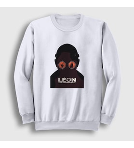 Presmono Unisex Beyaz Sight Film Leon Sweatshirt 247189tt