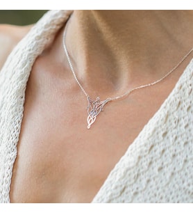 Kişiye Özel Yüzüklerin Efendisi Evenstar Arwen Kolye 925K Gümüş