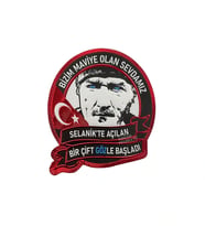 Atatürk Peç ' Bizim Maviye Olan Sevdamız ' yazılı Arma Patch