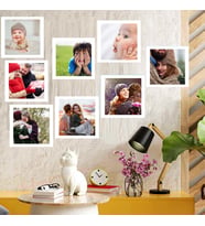 Yapışkanlı 8 li  15x15 cm Fotoblok türü çerçeveler (baskılar dahil)