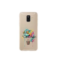 Samsung Galaxy A6 (2018) ile Uyumlu Splash Bukalemun Tasarımlı Şeffaf Silikon Kılıf