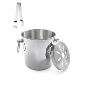 Çelik Tek Cidarlı 1250 ml Maşalı Buz Kovası Buzluk cin877