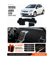 e-biz TOYOTA AURIS E150 (2006-2012) Uyumlu Torpido Örtüsü, Torpido Kılıfı - Siyah-Mavi - TO005
