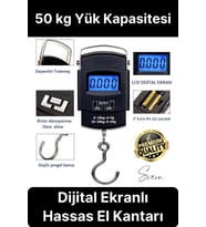 Taşınabilir Hassas Elektronik Terazi El Askılı Ölçekli LCD Dijital Göstergeli Ağırlıkları Bagaj