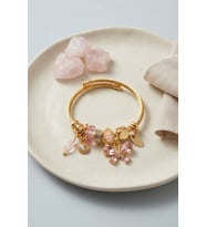 Pembe Kelebek Model Charmlı Bileklik