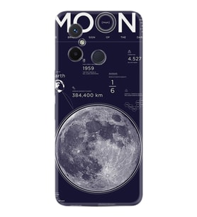 Xiaomi Redmi 12C Kılıf Resimli Desenli Baskılı Silikon Moon info 1424