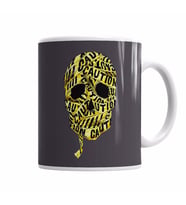 Caution Skull  Kupa Bardak Porselen