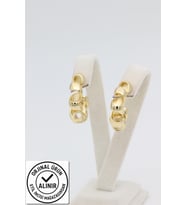 STİL İNCİSİ/XUPING JEWELRY ÖRGÜ HALKA MODEL KÜPE (Altın Rengi)