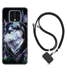 Tecno Camon 16 18P Pova Kılıf Boyun Askılı Silikon Dog Eyes 1761