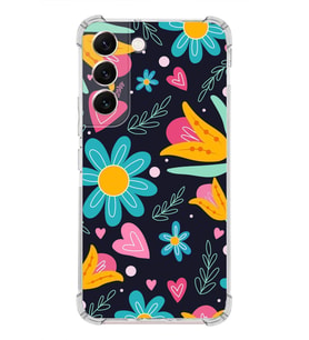 PrintiFy Samsung Galaxy S22 Uyumlu Retro Color 1 Baskılı Şeffaf Köşe Korumalı Antişok Kılıf