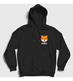Presmono Unisex Beyaz Shiba Inu Bitcoin Kapüşonlu Sweatshirt 264410tt (Siyah)