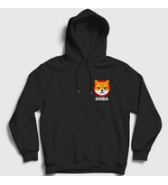 Presmono Unisex Beyaz Shiba Inu Bitcoin Kapüşonlu Sweatshirt 264410tt (Siyah)