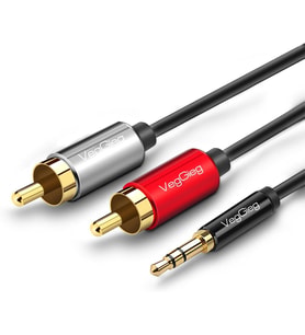 3.5mm AUX to 2 RCA Ses Kablosu 1.5 Metre
