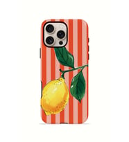 iPhone 16 Pro Vorian Çift Katmanlı Kılıf Sicilian Lemon Red Stripe