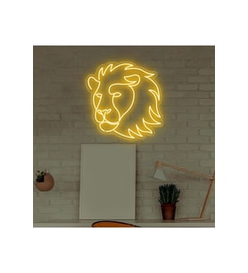 Aslan Figürlü Neon Tabela