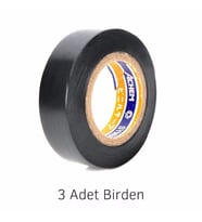 Siyah İzole Elektrik Bandı İzolasyon Bandı (5 Adet Birden)
