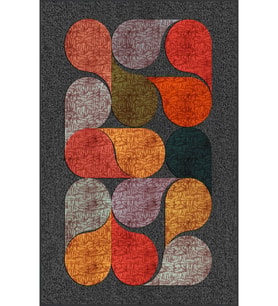 Eliana Home Baskılı, Yıkanabilir Kaymaz Taban Salon Halısı LNA0190-SD915 100x150 cm (Kırmızı)