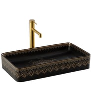 EY-7034S Tezgah Üstü Lavabo Siyah & Altın