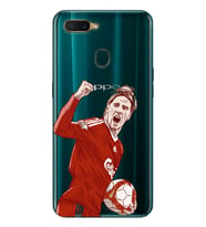 Oppo A5S/AX7/A12 Uyumlu Fernando Torres Desenli Şeffaf Telefon Kılıfı