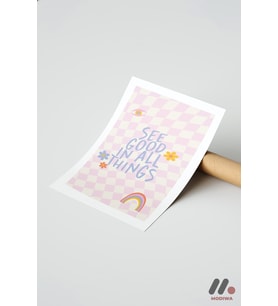 See Good In All Things Tipografi, Çerçevesiz Yüksek Kalite Duvar Afişi - Motivasyon