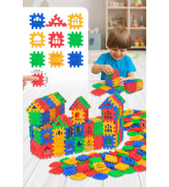 Puzzle City 128 Parça Eğitici Yapı Blokları Tak Çıkar Şehir Kurma Seti 3+ Yaş