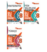 LGS 8. Sınıf Bumerang Matematik Fen Bilimleri ve Türkçe 3lü Set