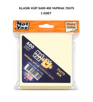 Klasik Küp Not Kağıdı Sarı 400 Yaprak 75x75 mm