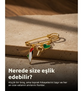 Filistin Bayrakli Haritası , Fetih Anahtarlığ Ve Yeşil Kalıbı Üçlü Yaka İğnesi Broş A300059