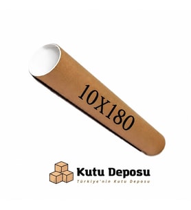 10x180 cm Kapaklı Silindir Postüp Rulo Gönderi Kutusu