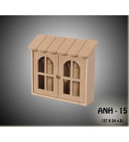 Ahşap boyanabilir iki kapaklı dekoratif anahtarlık