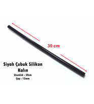 Siyah Çubuk Silikon Kalın 30cm 1KG 33Adet - Kargo Ücretsiz