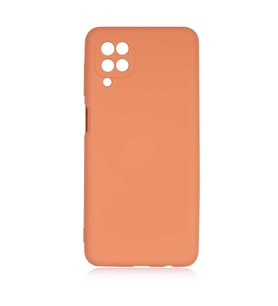 Samsung Galaxy A12 Kılıf Orj Lansman Serisi Pürüzsüz Esnek Kadife İç Kısım (Turuncu)