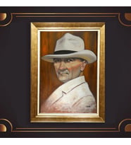Altın Varaklı Çerçeveli Paspartulu Atatürk Tablo z5216 (Gold)