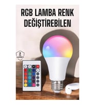 Mey İthalat® Led Ampul Enerji Dostu RGB Işıklı 100W Led Işık