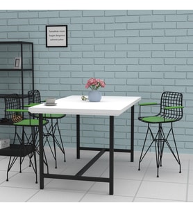 Knsz ufak boy tel bar sandalyesi 1 li uslu syhyşl kolçaklı 55 cm oturma yüksekliği mutfak bahçe cafe ofis