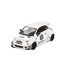 Nessiworld 1/64 LB-WORKS x Abas Works ABARTH 595 Gara White - Blister Paket
