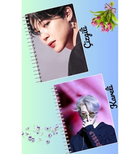 Jimin bts defter seti 2 adet A4 boyutu 21*30 çizgili + kareli 60 syf