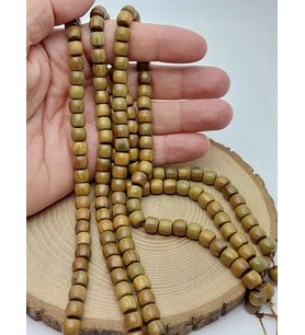 Yeşil Sandal Ağacı Kapsül Kesim Ahşap Dizi 7*8mm (56606)