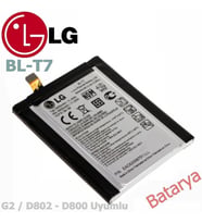 LG G2 Batarya G2 D800 D802  BL-T7 Uyumlu Yedek Batarya