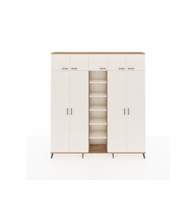 Arges Gardrop 12 Raflı 9 Kapaklı 2 Askılı 220x30x243 Çam-Aytaşı