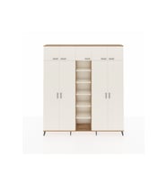 Arges Gardrop 12 Raflı 9 Kapaklı 2 Askılı 220x30x243 Çam-Aytaşı