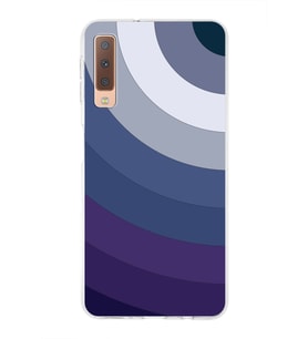 Samsung Galaxy A7 (2018)  Kapak Renk Cümbüşü Tasarımlı Şeffaf Silikon Kılıf