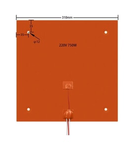 310x310 Silikon ısıtıcı Tabla(220V 750W)